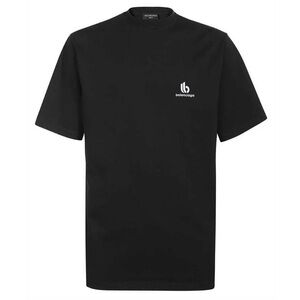 Balenciaga Logo Black Short Sleeve Tee